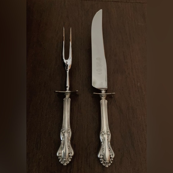 Cheltenham and Co. Knife and Fork Carving Set, made in England, rarely used. - Picture 2 of 5